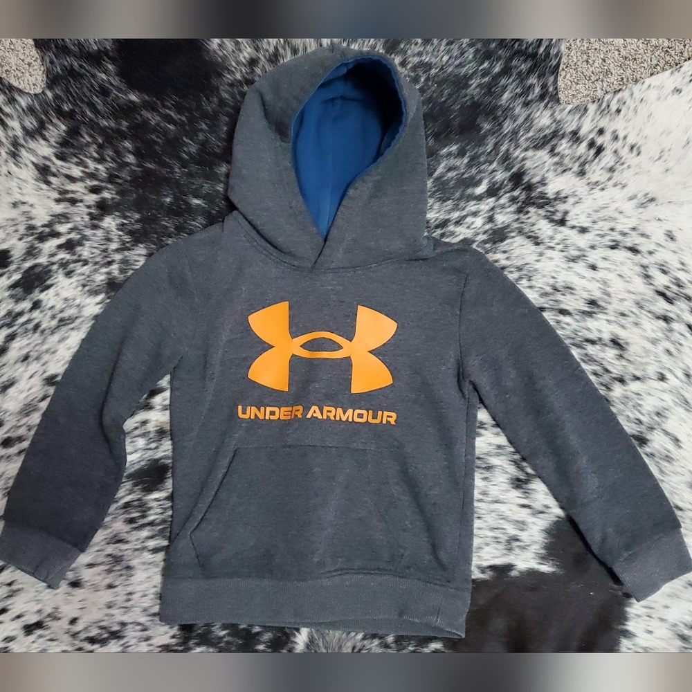 Under Armour Gray Hoodie with Orange Logo